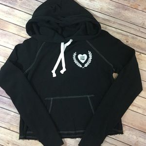 Victoria’s Secret PINK Cropped Black Hoodie